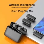 J13 Type-C Dual Wireless Lavalier Microphone with Charging Case – product view 5