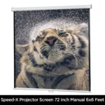 Speed-X 72 Inch Manual Projector Screen 6 x 6 Feet 1:1 – product view 3