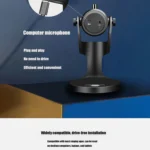 Jmary MC-PW9 RGB Professional USB Podcast Microphone with Noise Reduction – product view 4