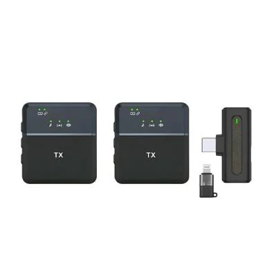 SX8 Type-C/iPhone Dual Wireless Lavalier Microphone – product view 2