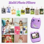 D8S Kids Instant Print Camera 1080P 48MP Dual Lens (Purple) – product view 4